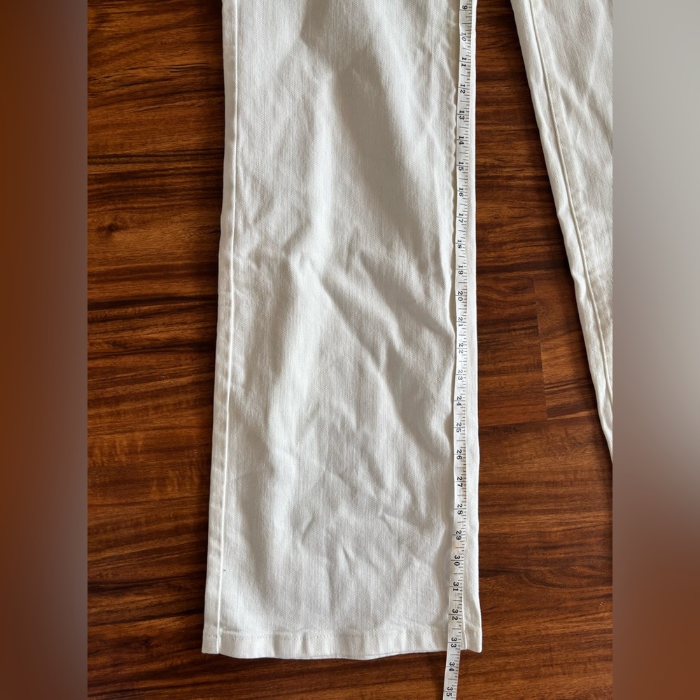 NEW JUDY BLUE braided high waist band wide leg jean in white 28 - Picture 8 of 9
